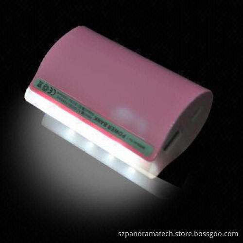 Portable charger, power bank, 5600mAh, with LED light, different colors, great capacity